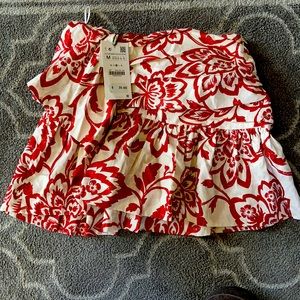 Zara mini skirt with runched back